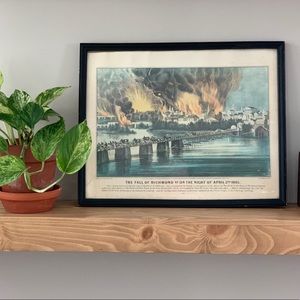 Vintage fall of Richmond, Va framed print